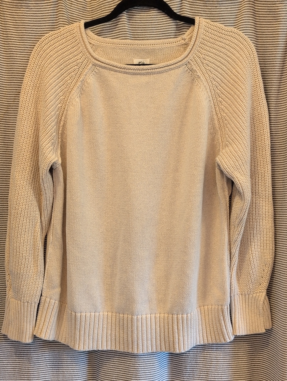 Arie Cream Knit Sweater - Classic Crewneck
